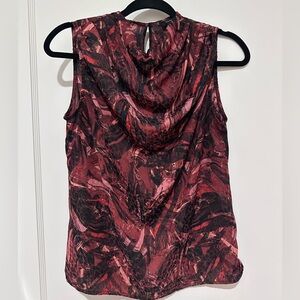 Halogen Abstract Print Sleeveless Top, Size M